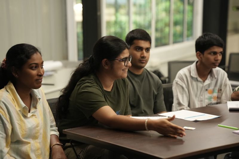 Students playing NPoC's policy simulation game